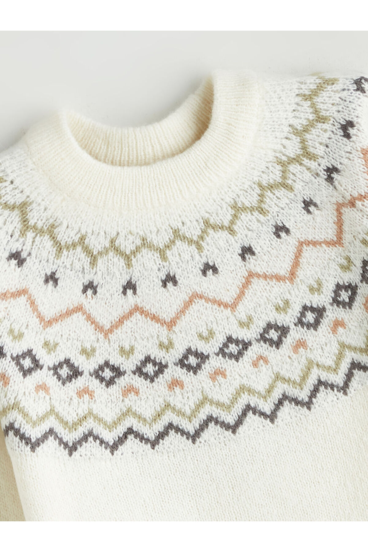 LC Waikiki LCW Kids Bej Bisiklet Yaka Erkek Çocuk Triko Kazak fotoğrafı 2 (önizleme)