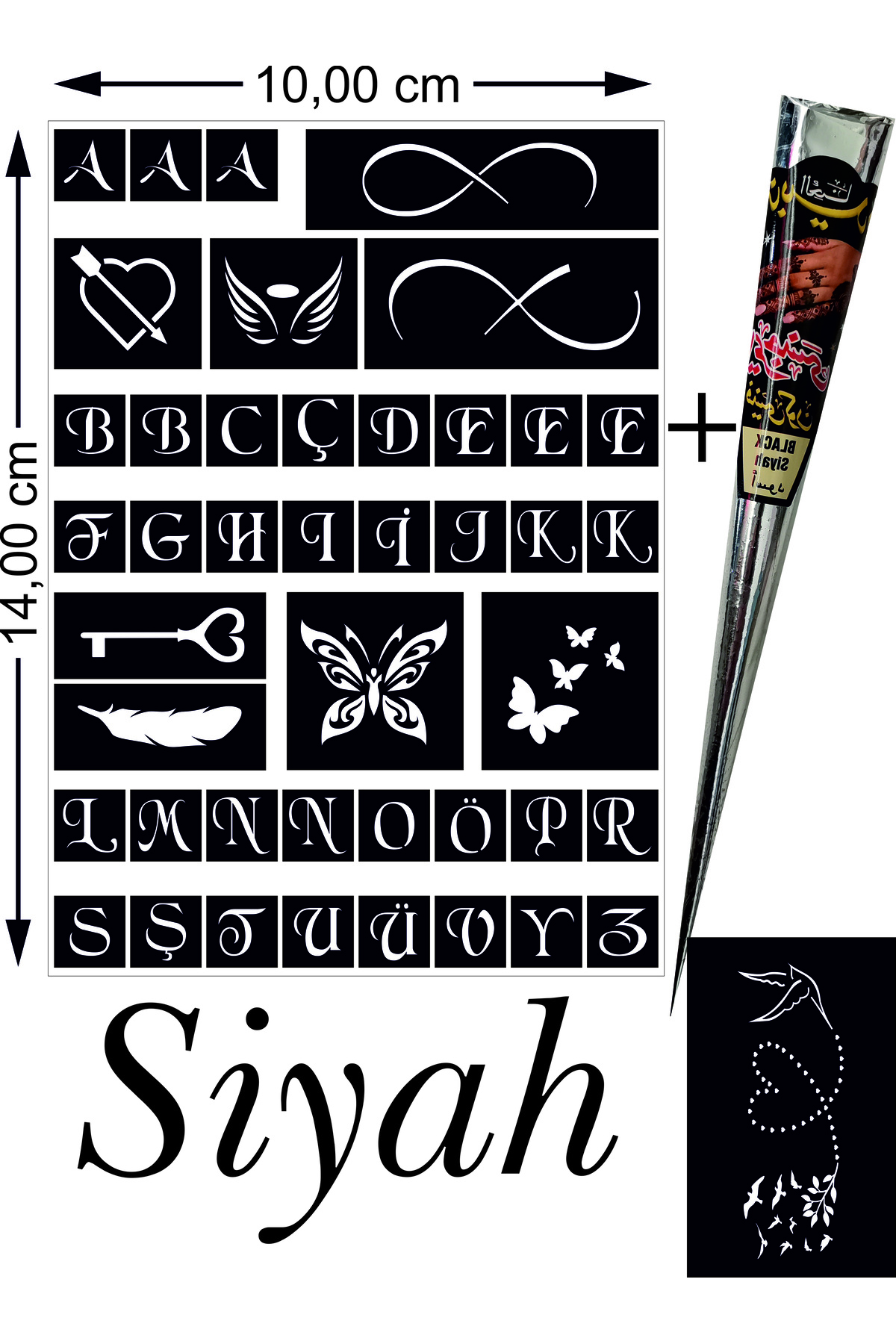 hennadibace Kına Kalıbı (GEÇİCİ DÖVME ŞABLONU) Hint Kınası Henna Tattoo Stencil Kına Gecesi