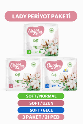 giggles Lady Lady Soft Hijyenik Ped Mix Paketi 21 Adet