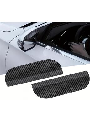 AutoFresh Araba Ayna Yağmur Koruyucu Karbon Fiber Görünümlü 2’li Set Su Geçir...