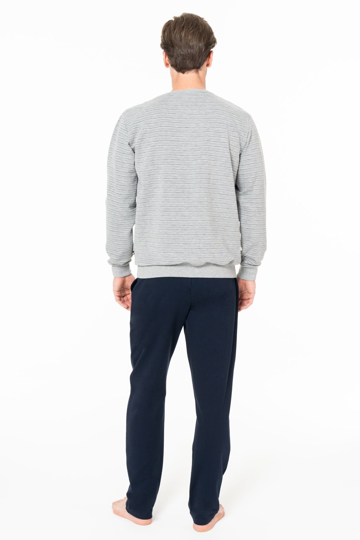 ست پیژامه و لباس خواب مردانه یقه گرد | یو اس پولو U.S. Polo Assn. USPOLO18934EKPT TR - تصویر 3