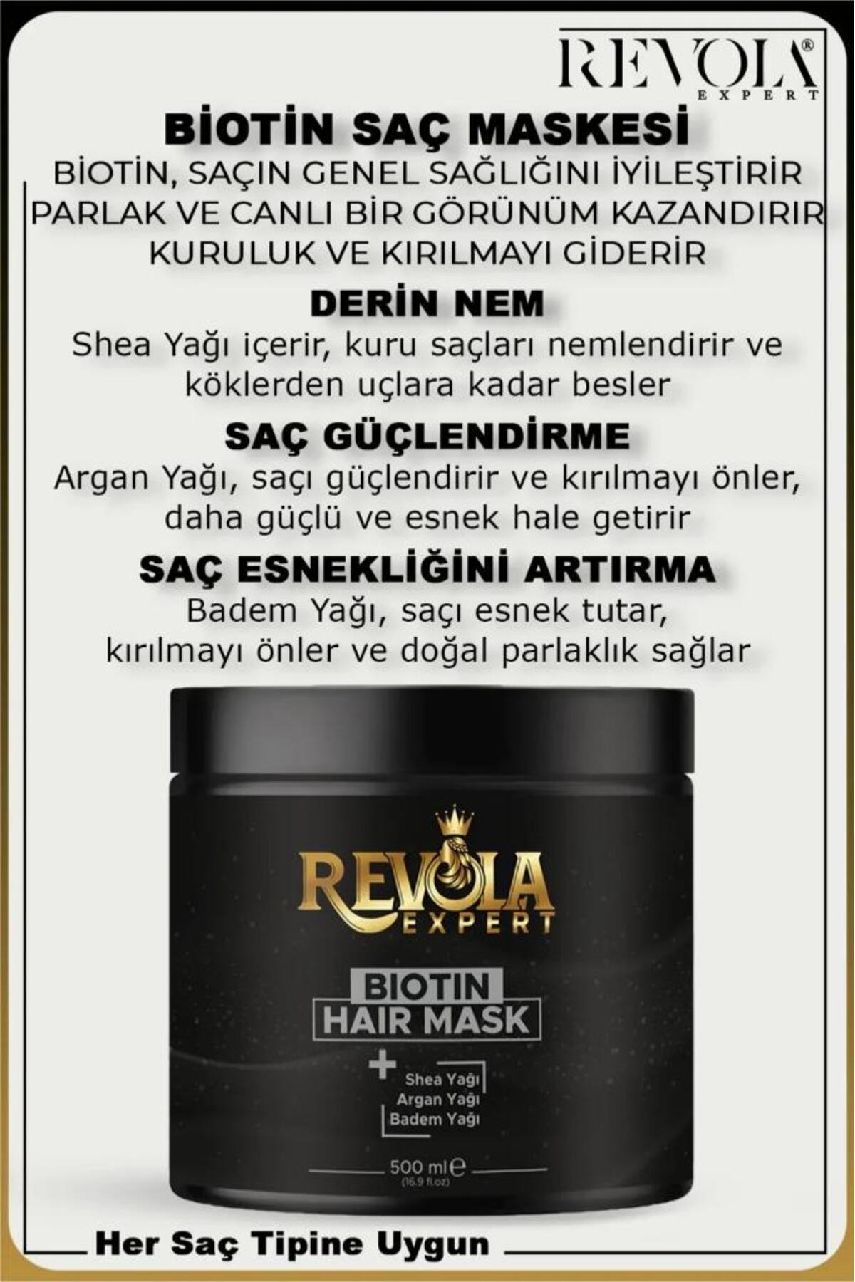 Expert Shea Agan Badem Yağlı Saç Maskesi 500 Ml Biotin — Revola00012 — تصویر 2 از 2