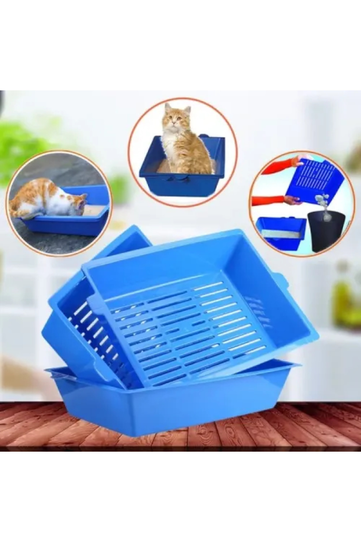 İsmiyle Al Elekli 3 Katlı Kedi Tuvaleti