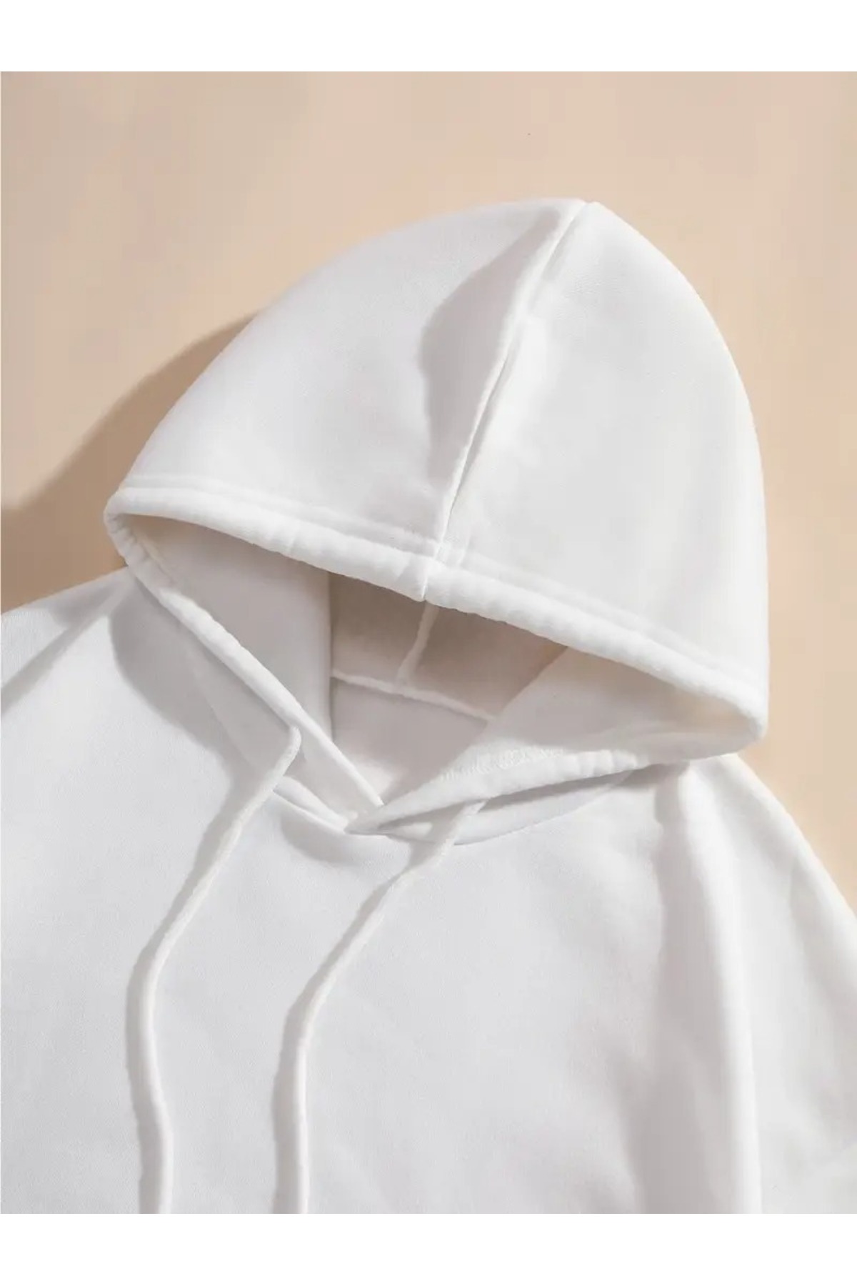 CLASİVA Kapuşonlu Sweatshirt 3iplik Rahat Şık Tasarım Oversize Unisex Yeni Sezon Baskısız Yazısız Sade görsel 2