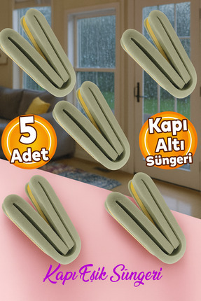 garaccu 5 Adet Yapışkanlı Kapı Altı Eşik Süngeri Bant Soğuk Isı Izolasyon Yal...
