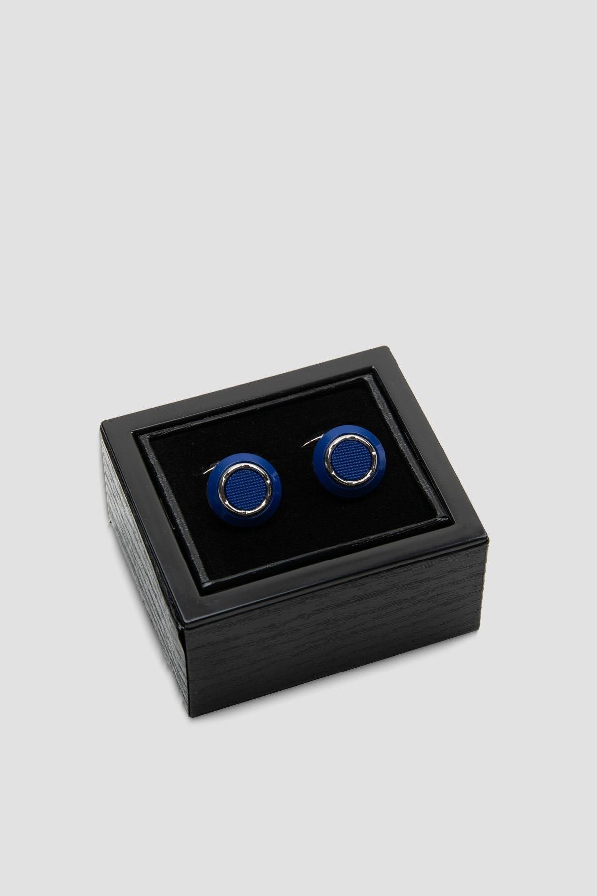 Abbate 98508 Silver Mavi Erkek Kol Düğmesi