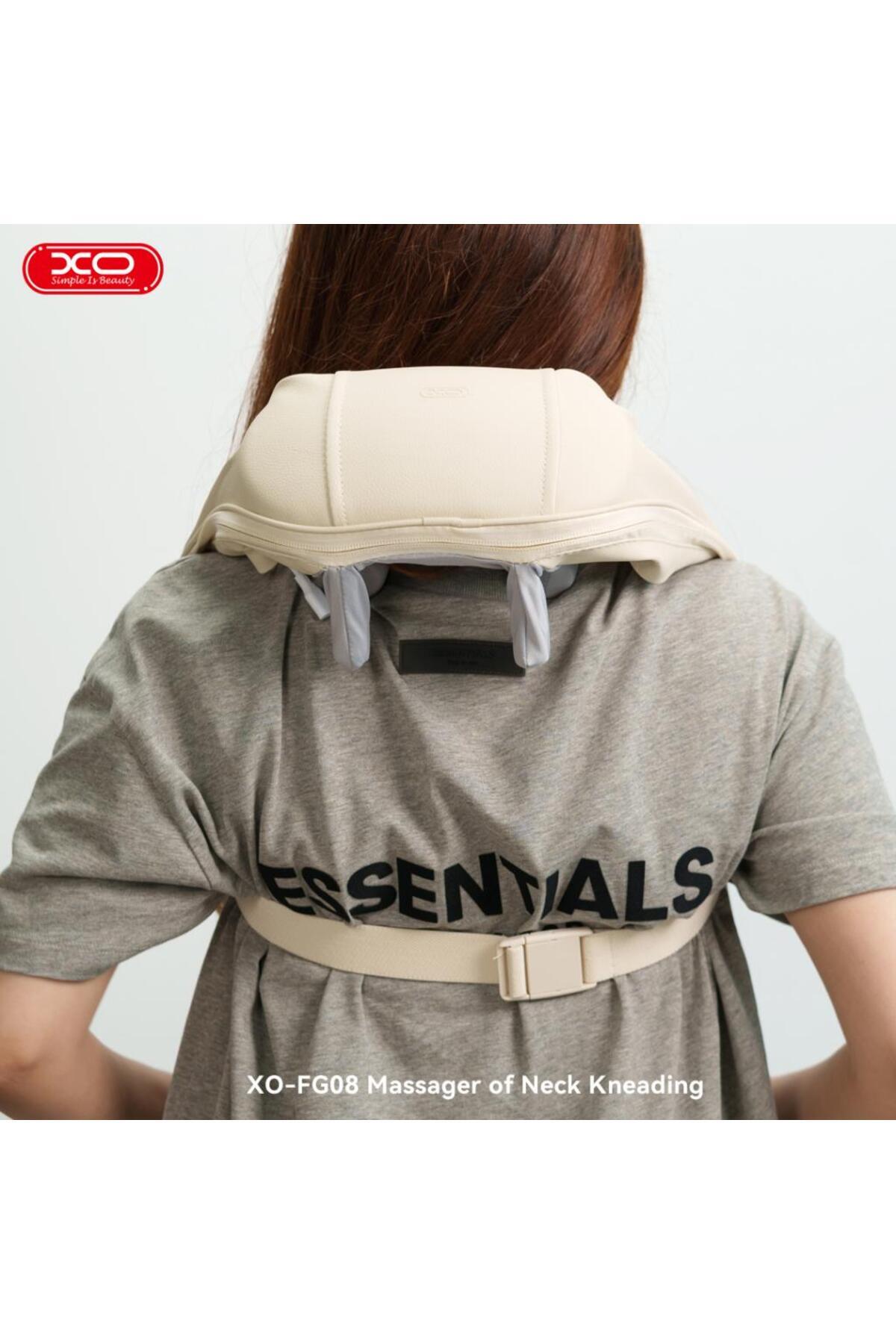 Xo FG08 Şarjlı Isıtmalı Sırt Boyun ve Omuz Ovmalı Masaj Aleti İnsan Eli Yoğurma Hissiyatlı