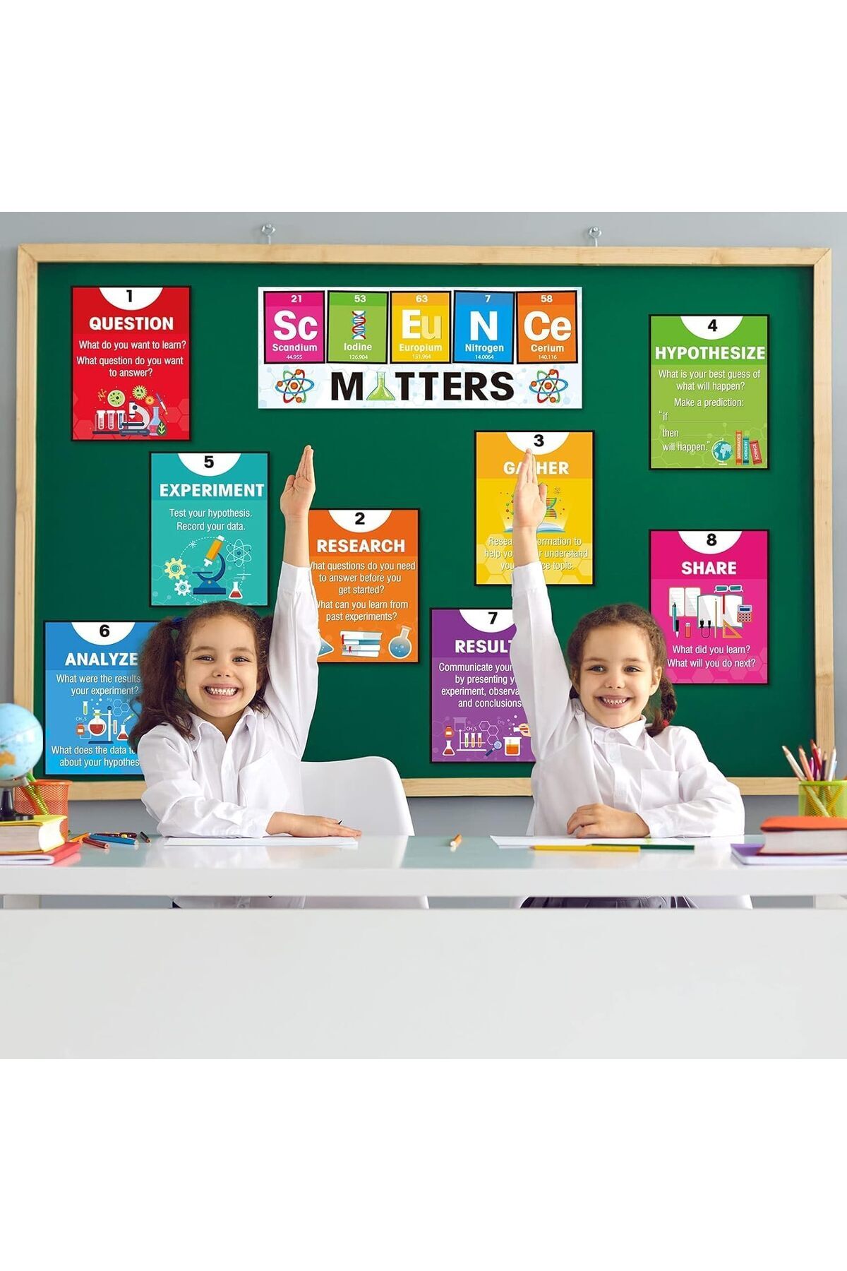 مجموعه ۹ تکه پوسترهای علمی، پوستر کلاسی مادهٔ علمی لمینتشده، بنر تزئینی علمی