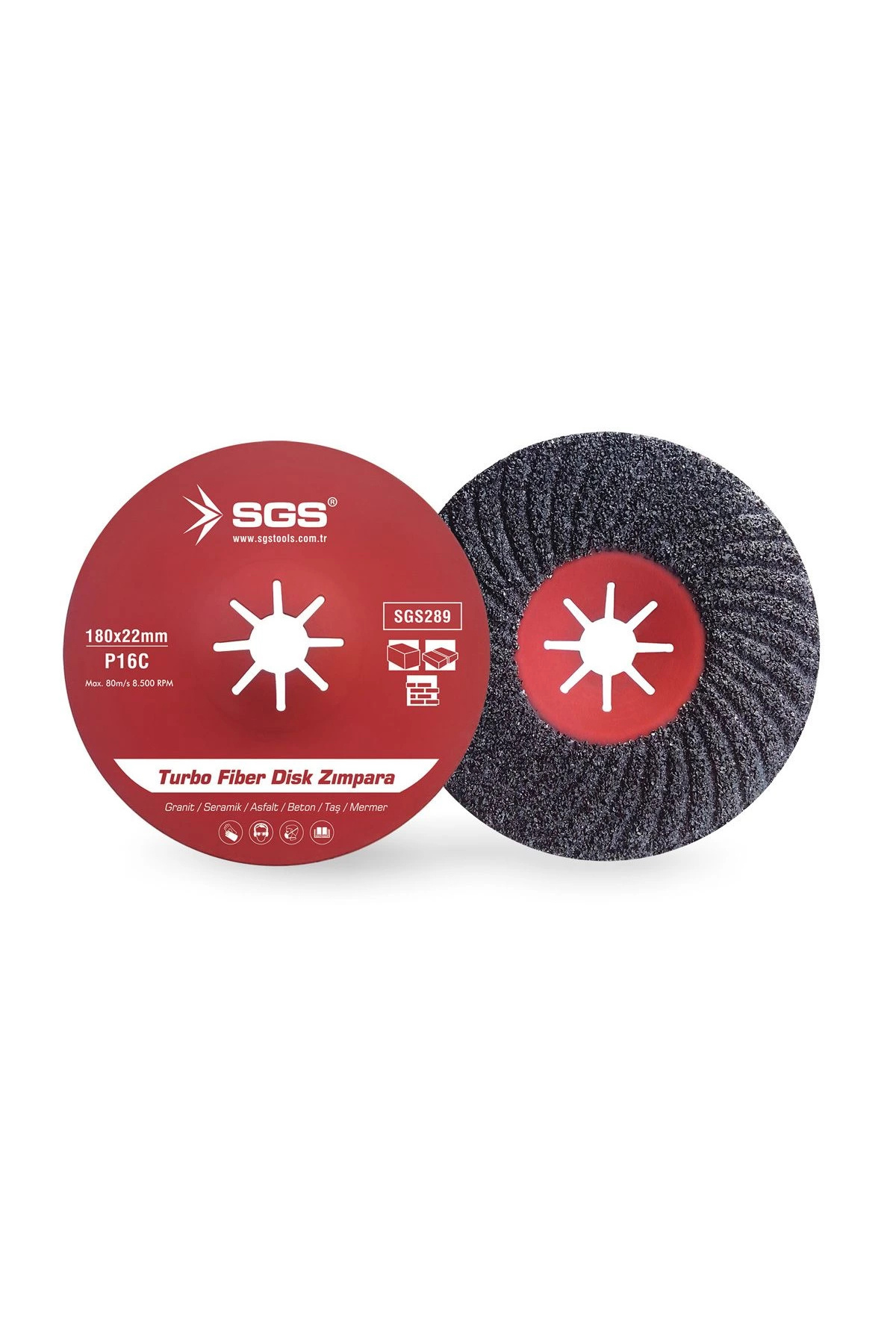 SGS TURBO FİBER DİSK ZIMPARA (115MM)