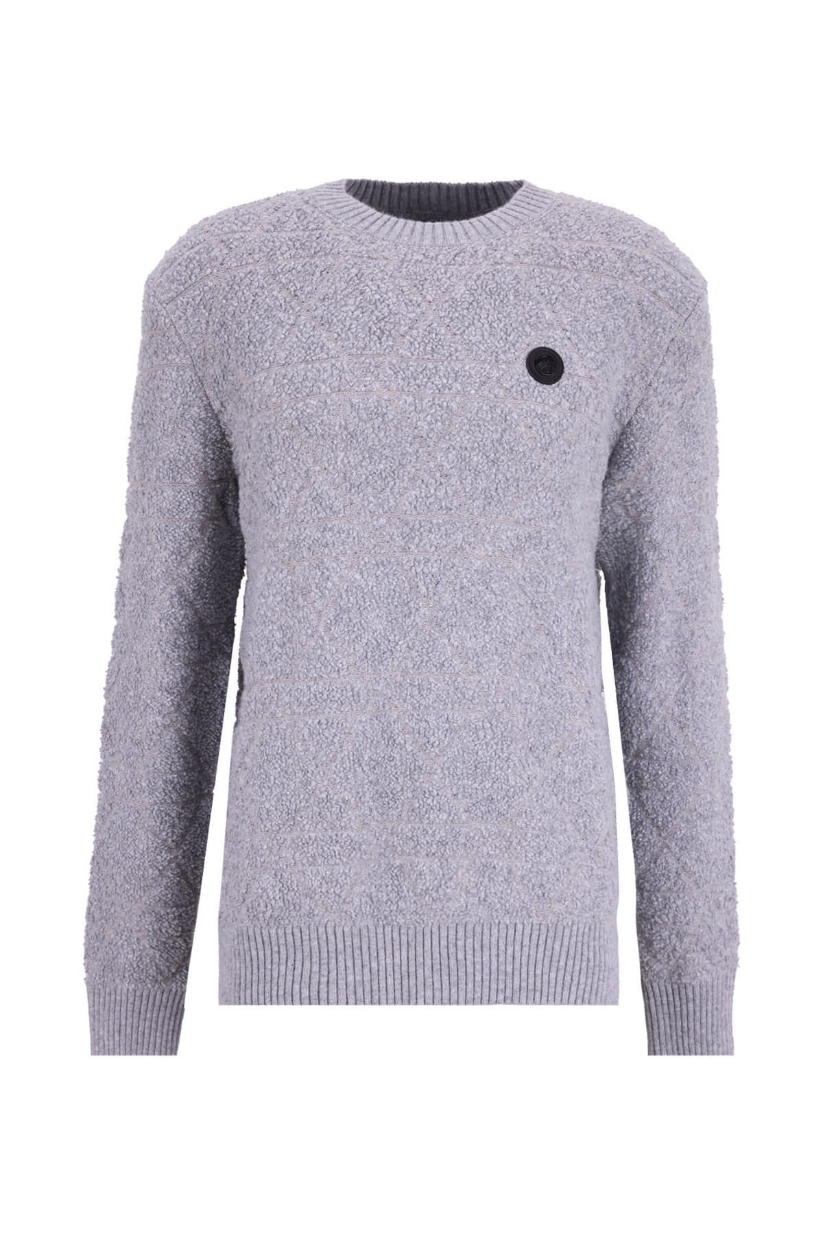 دیسکاوری اکسپدیشن ژاکت بافتنی مردانه طرح‌دار، یقه گرد، رنگ آنتراسیت، مدل D5WM-KZK3775