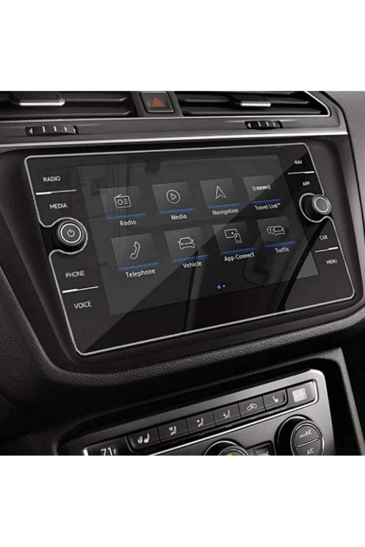 GLASOR Volkswagen Tiguan 8 " Navigasyon Ekran Uyumlu 9H Nano Ekran Koruyucu