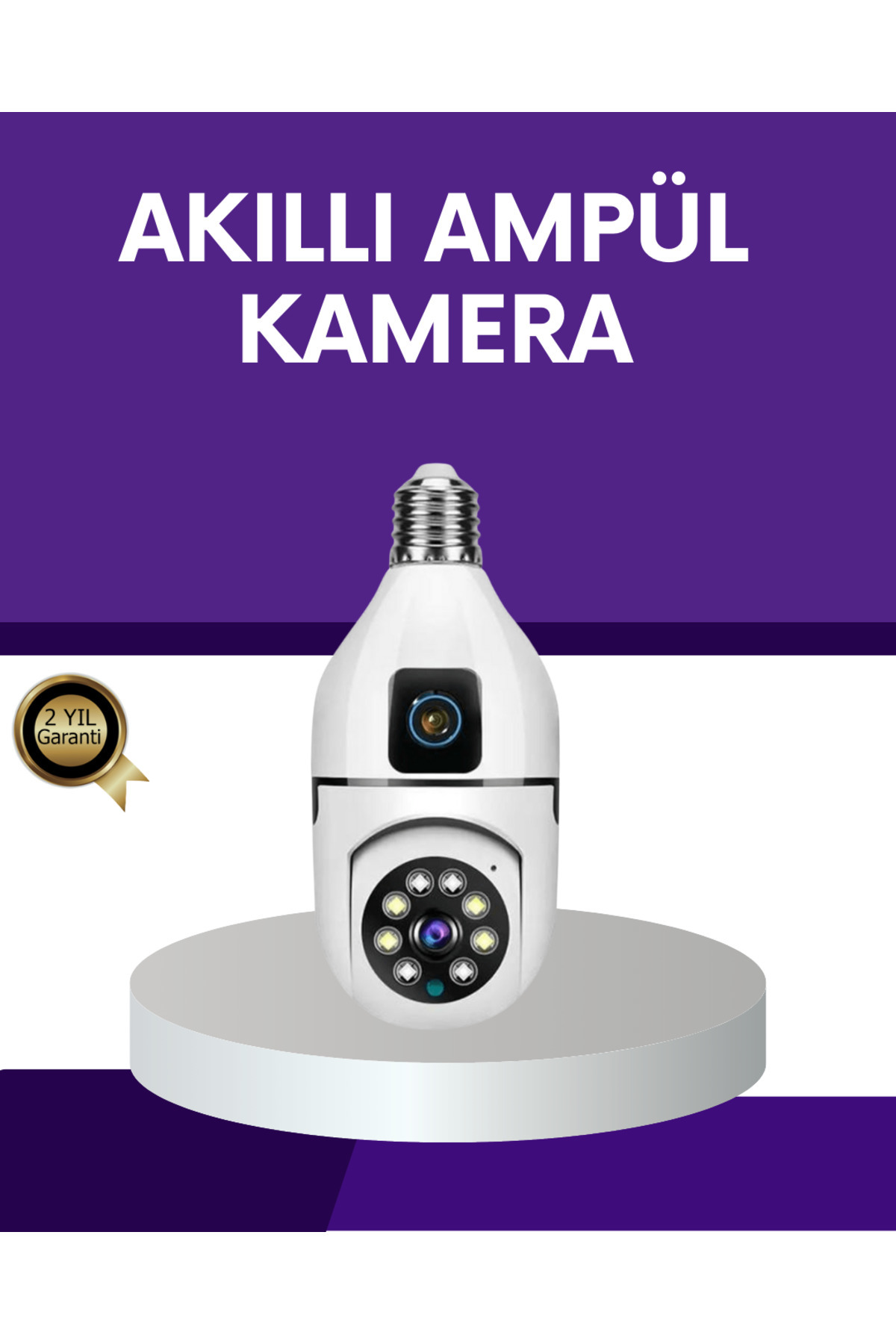 TeknoKesgin 1080P WiFi Ampul Güvenlik Kamerası – Gece Görüş & Uzaktan Erişim