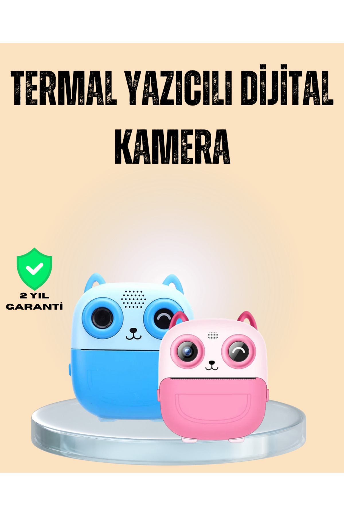 TeknoKesgin Çocuklar İçin Eğlenceli Dijital Kamera 1300mAh Şarjlı