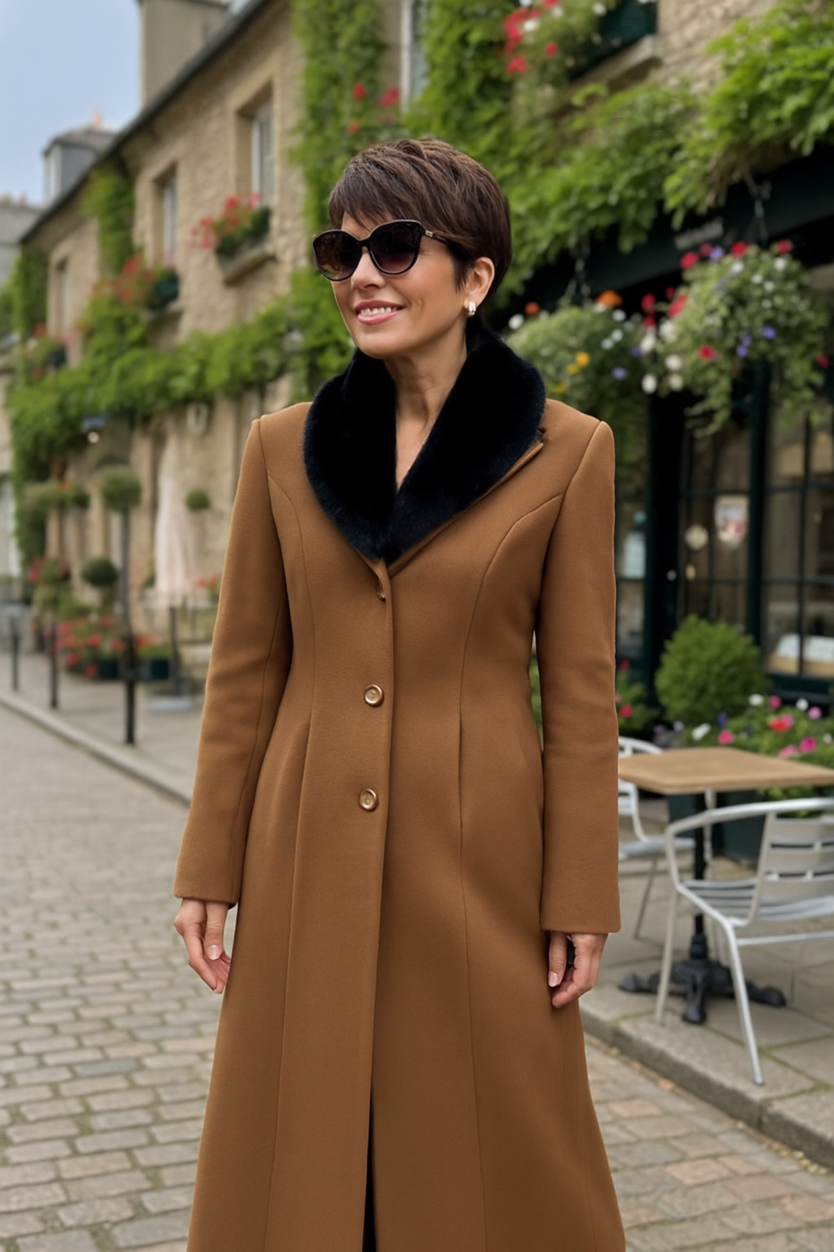 dml giyim  Yakası seyyar kaşe kaban - Görsel 3