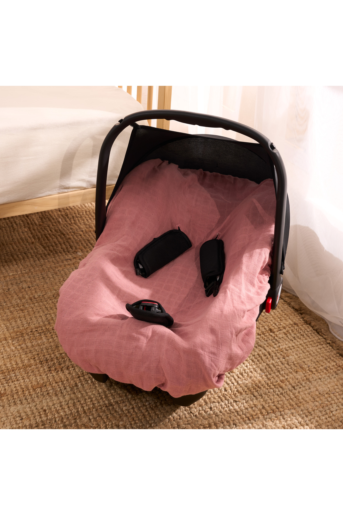 SALLHOMEE Gül kurusu prenses model 14 Parça %100 Pamuk Bebek Puset Takımı fotoğrafı 3 (önizleme)