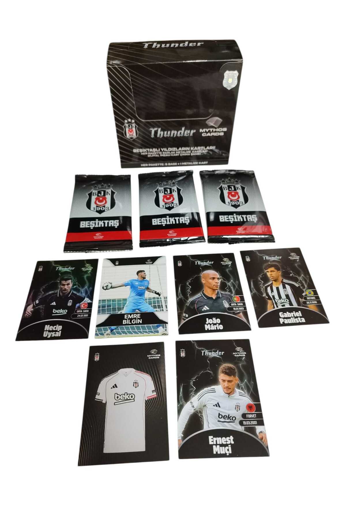 Emrah Gültekin Beşiktaşlı Yıldızların Kartları | 1 Jelatinli Paket 6 Kart | Metalize ve Dijital İmzalı Kart Şansı