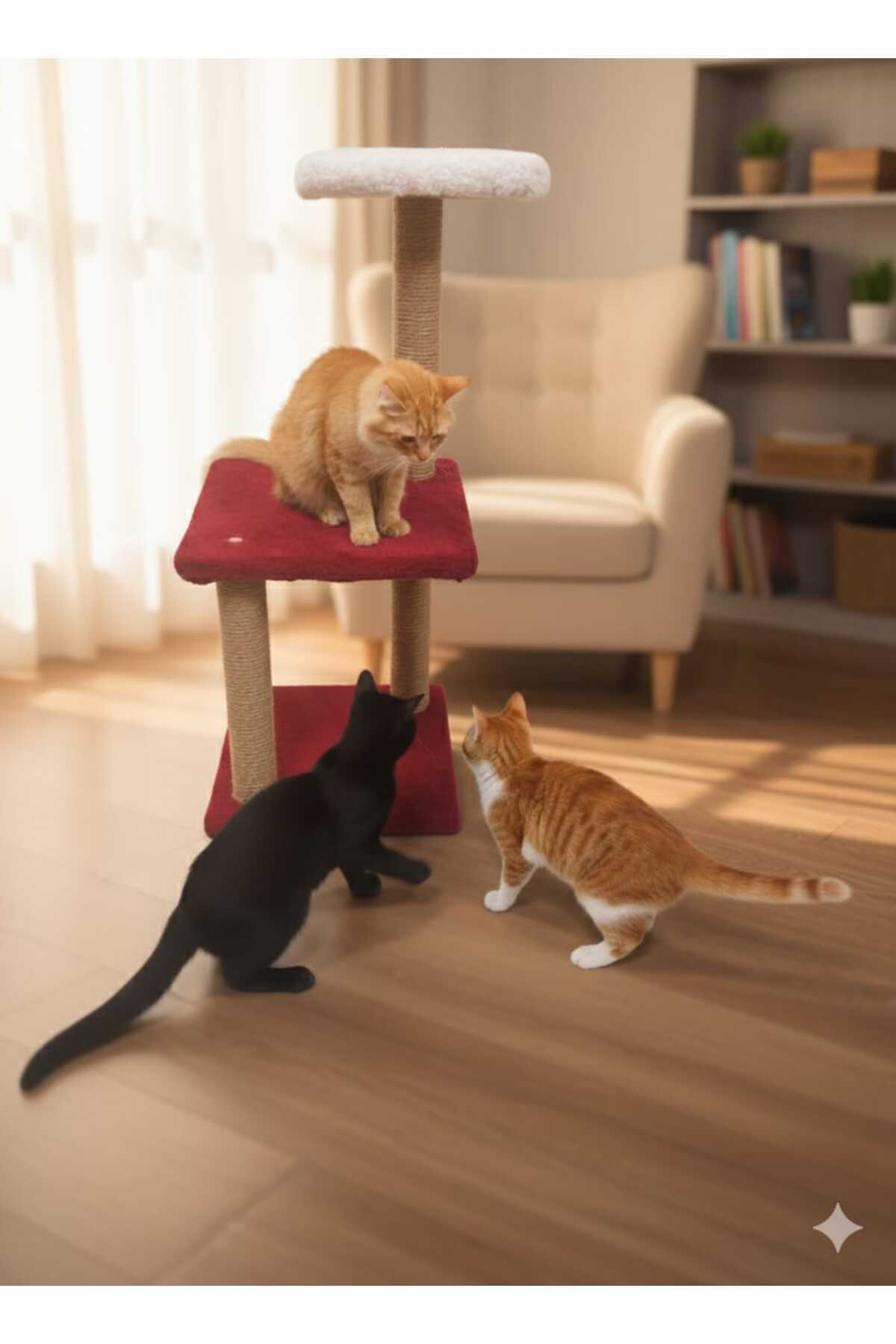Rokko Pet Food's İki Katlı Kedi Tırmalama Tahtası 86 cm