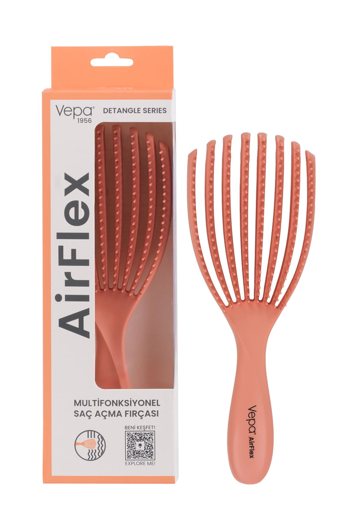 Vepa Airflex Multifonksiyonel Dolaşık Saç Açma Fırçası, Kolay Tarama, Elektriklenme Önleyici Tarak