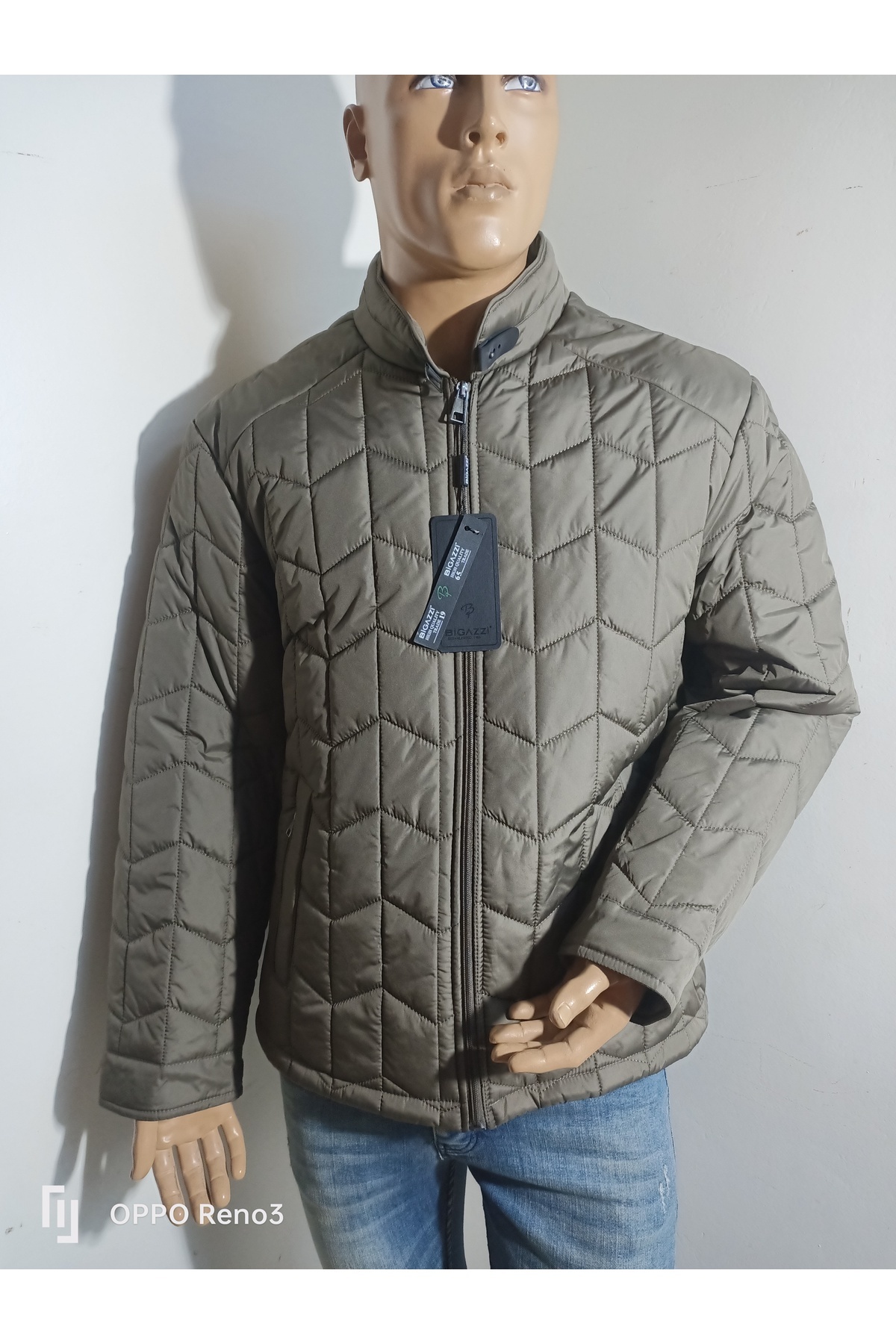 BIGAZZI orta kalın dik yaka büyük beden mont