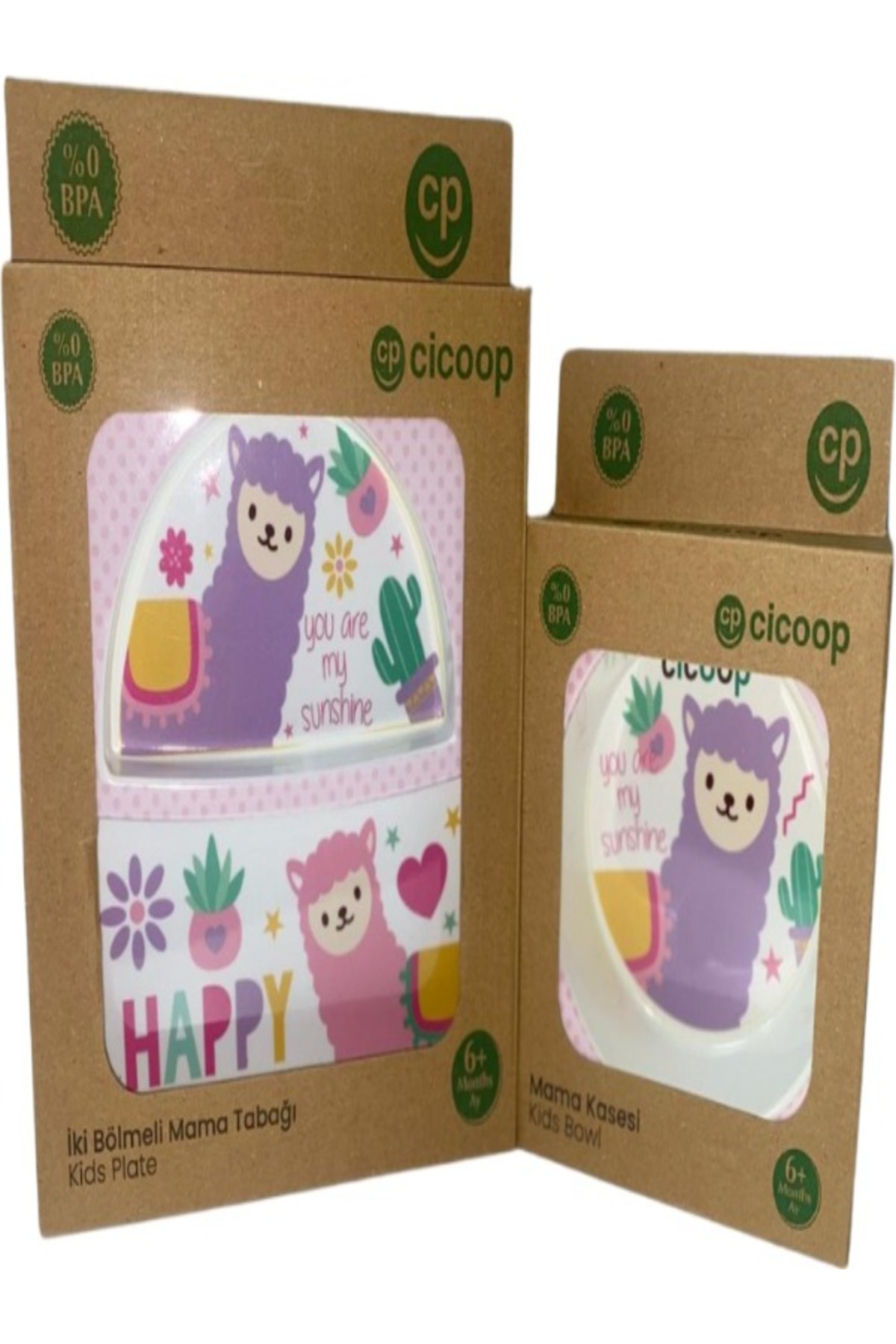 Jusso Cicoop Bebek Mama Tabağı 2'li Set Lama fotoğrafı 3 (önizleme)