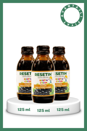 Resetin Çocuk 125 ml Siyah Üzüm Kabuk ve Çekirdek Ekstraktı Takviye Edici Gıd...