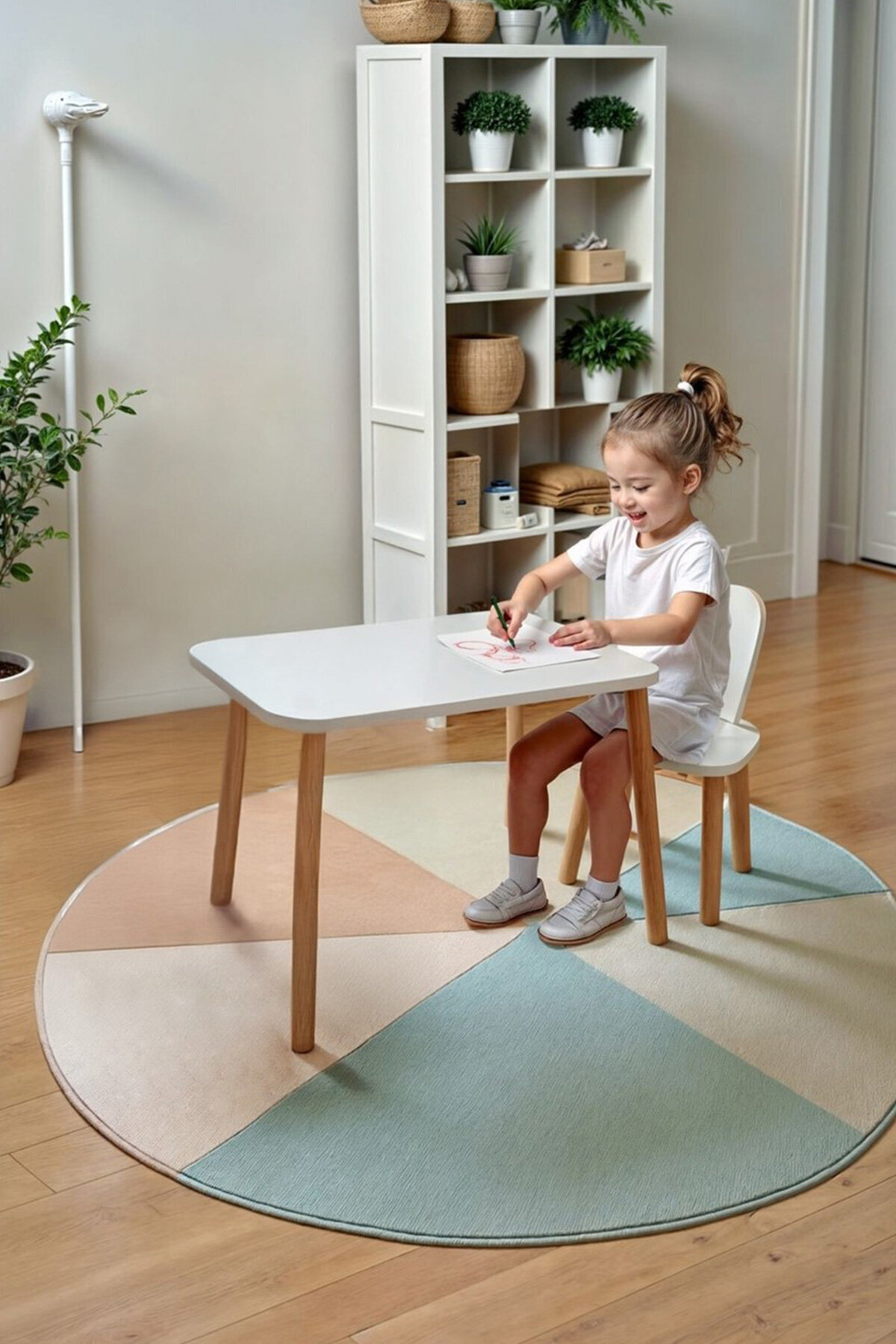 KUT FLY 3 ADET Bee Smart Naturel 1 Sandalyeli Masa Set