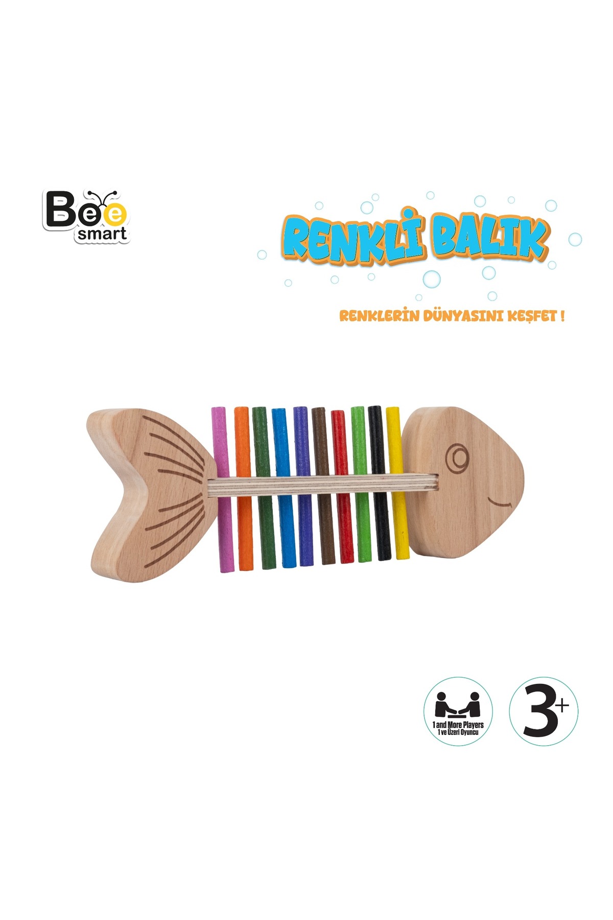 Bee Smart Renkli Balık Oyunu Örüntü ve Dizme Oyunu Montessori fotoğrafı 3 (önizleme)