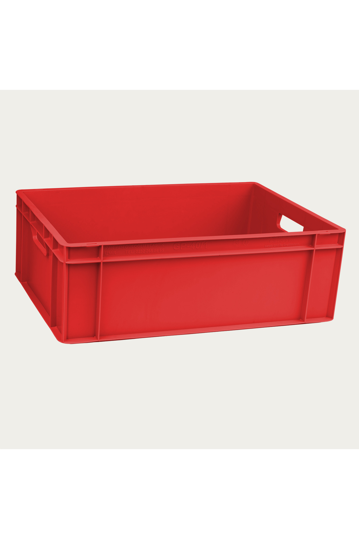 gülogluplastik Deliksiz Kapalı Plastik Kasa 40 x 60 x 20 Cm Birinci Kalite Gıdayla Uyumlu Plastik Kasa