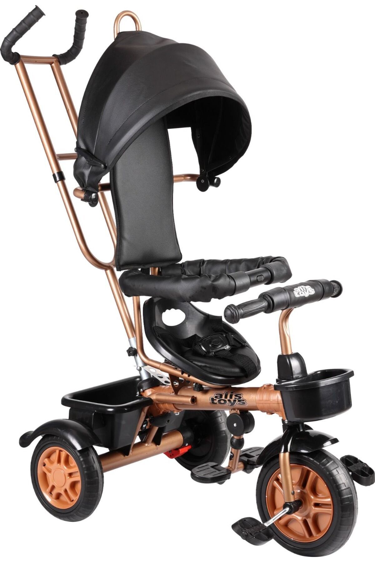 Aliş Toys Aliş Sweet Gold Ebeveyn Kontrollü 3 Tekerlekli Deri Tente Çocuk Bisikleti