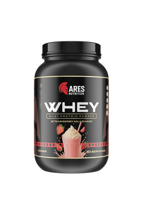 ARES NUTRITION WHEY PROTEİN 1000GR ÇİLEKLİ MİLKSHAKE 33 SERVİS