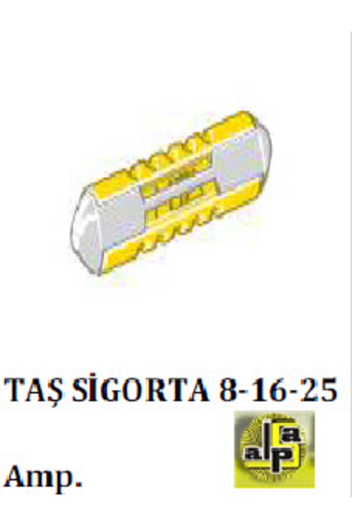 MTA SİGORTA-TAŞ (x100) 8 AMP BEYAZ - MTA-M0200151