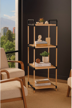 Nwood NATUREHOME NR 03 4 KATLI MASİF AHŞAP RAF