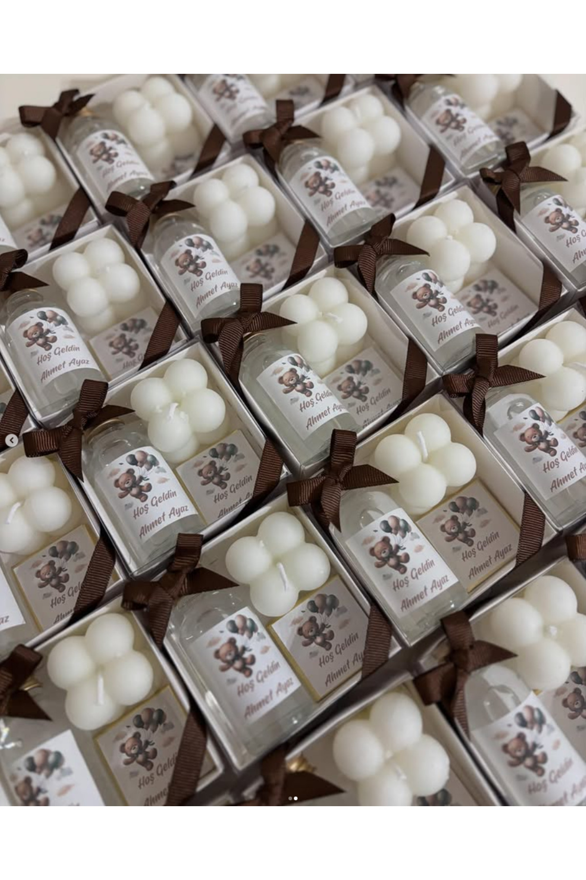 3DLuxeDekor Çikolata Mum Kolonya Hediyelik 10 ADET (Bebek, Söz, Nişan, Kına, Düğün, Mevlid) fotoğrafı 3 (önizleme)