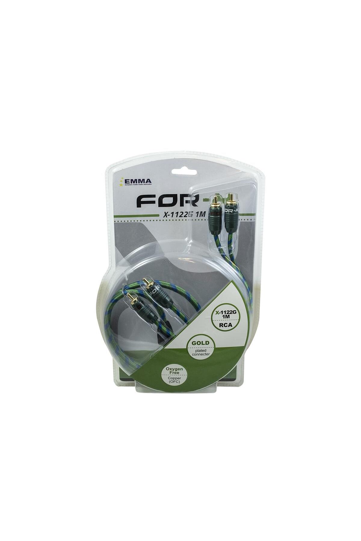 For-X X-1122G-1 METRE KALİTELİ PROFESYONEL-BAKIR RCA ANFİ KABLOSU