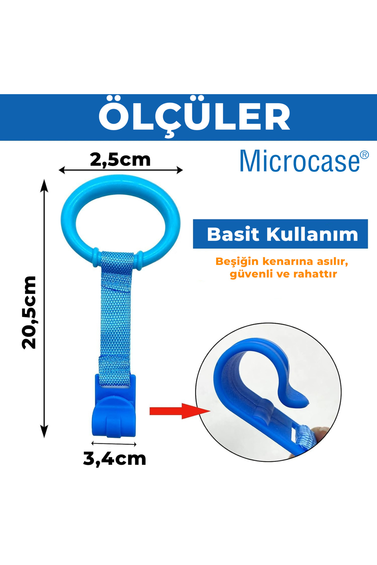 Microcase Çok Amaçlı Bebekler için Tutunma Ayağa Kalkma Yürümeye Yardımcı Aparat Askılık 3 Adet AL5357 fotoğrafı 2 (önizleme)