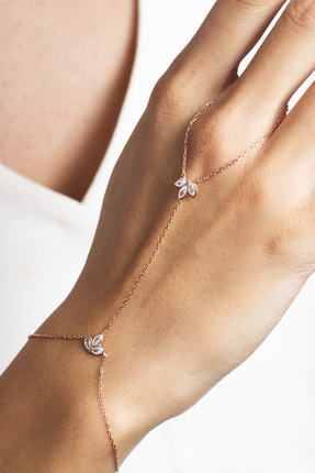 Elika Silver 925 Ayar Gümüş Lotus Çiçeği Şahmeran Bileklik