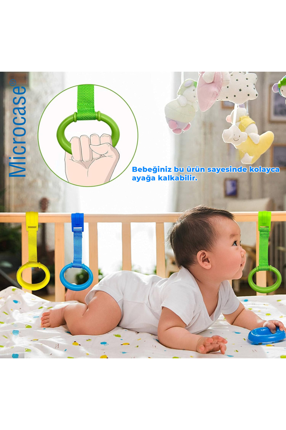 Microcase Çok Amaçlı Bebekler için Tutunma Ayağa Kalkma Yürümeye Yardımcı Aparat Askılık 3 Adet AL5357 fotoğrafı 4 (önizleme)