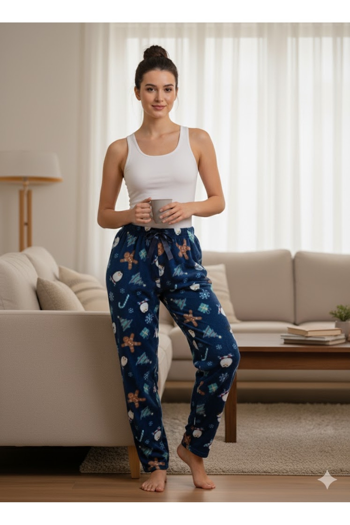Genel Markalar KADIN LACİVERT POLAR PİJAMA ALTI