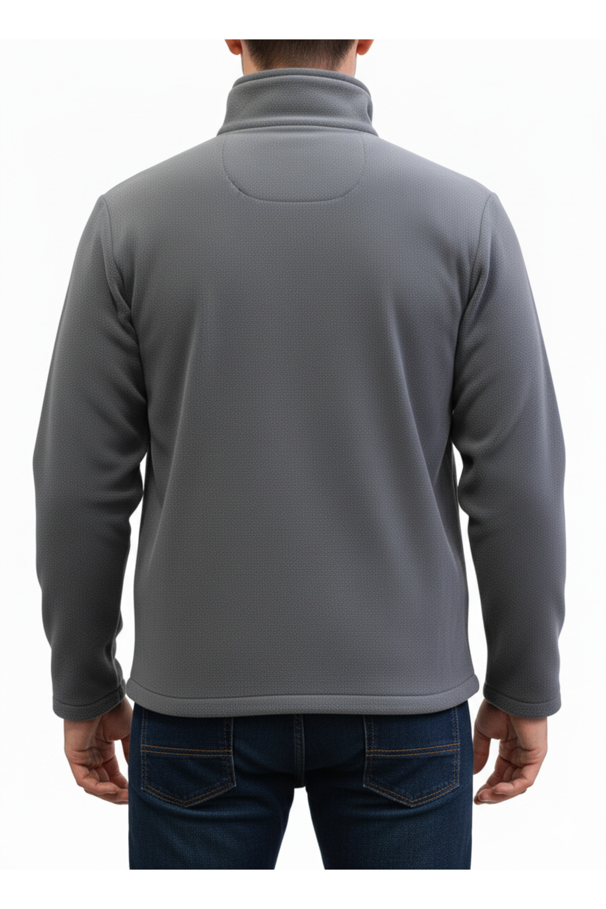 Unisex Tam Fermuarlı Outdoor Polar Mont — خاکستری AWPM UNI GREY — تصویر 6 از 6