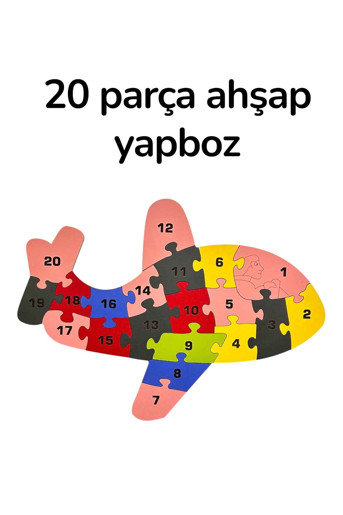 Pemina 20 Parça Sayılı Ahşap Yapboz (1 adet) - Fiyatı, Yorumları