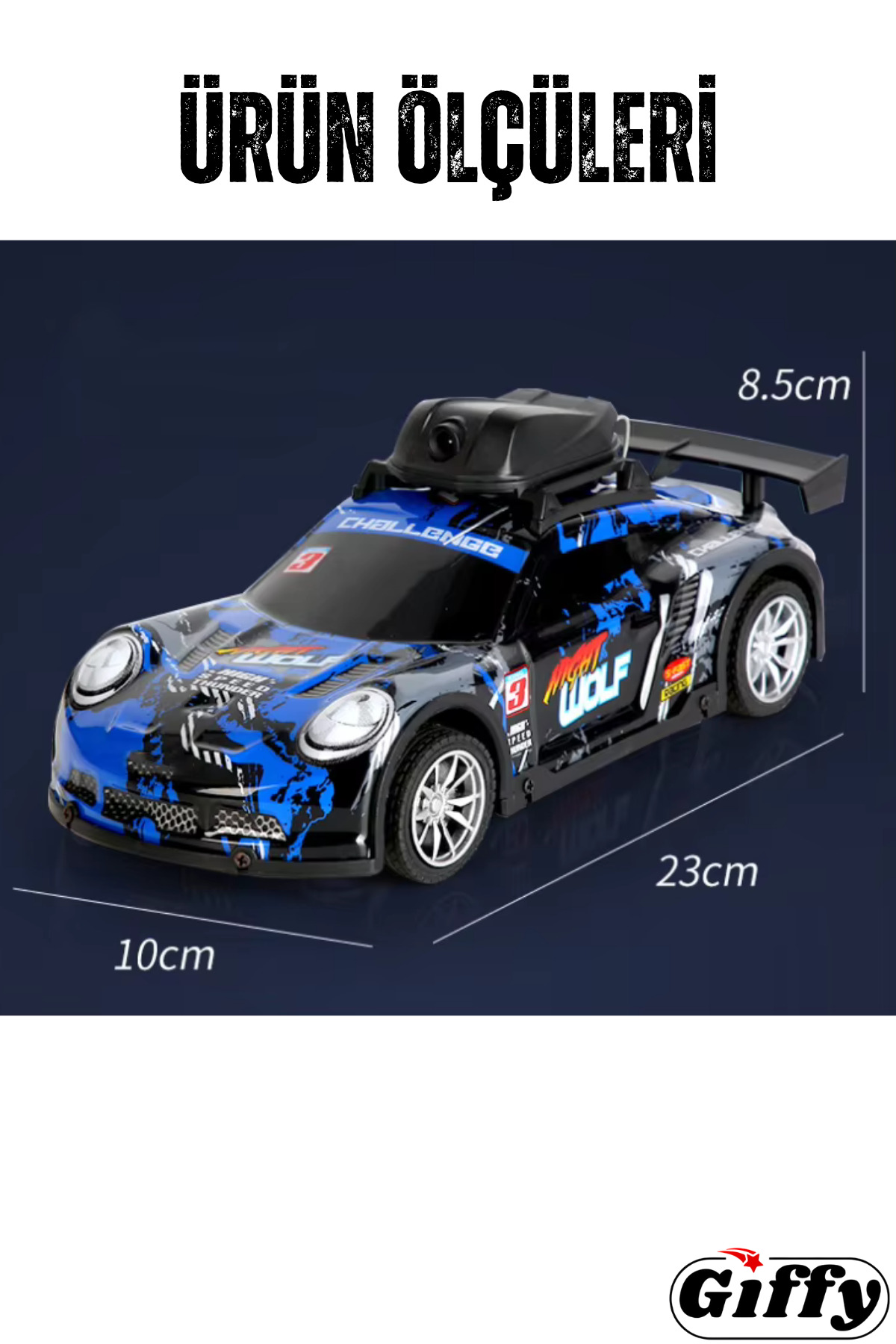 giffy Oyuncak Uzaktan Kumandalı Kameralı Araba HD Fotoğraf ve Video Çekilen Şarjlı Led Işıklı Araç fotoğrafı 6 (önizleme)