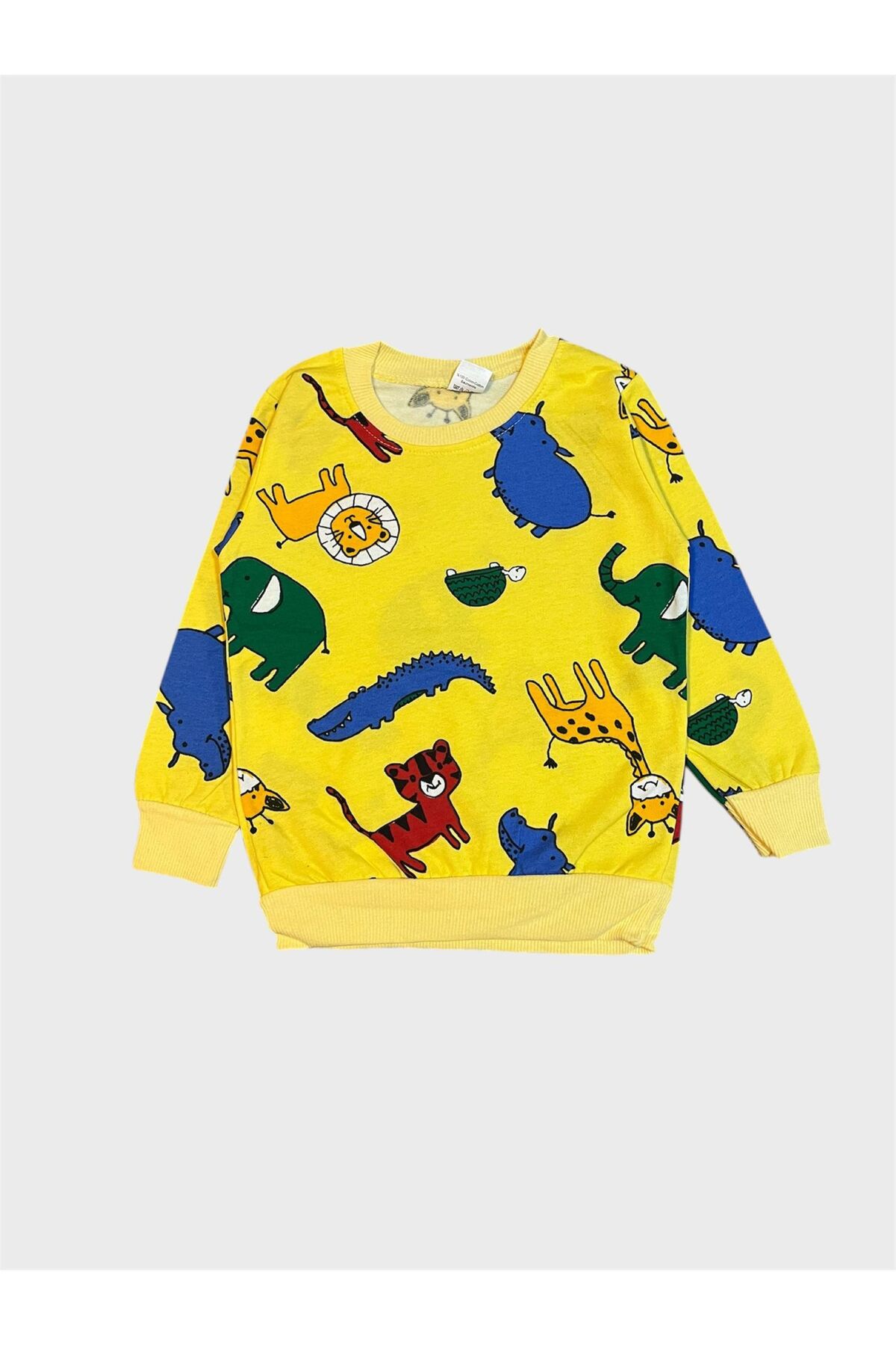 ALİŞ KİDS Erkek Çocuk Pamuklu Şardonlu Sarı Safari Desenli Uzun Kollu Kışlık Pijama Takımı fotoğrafı 4 (önizleme)
