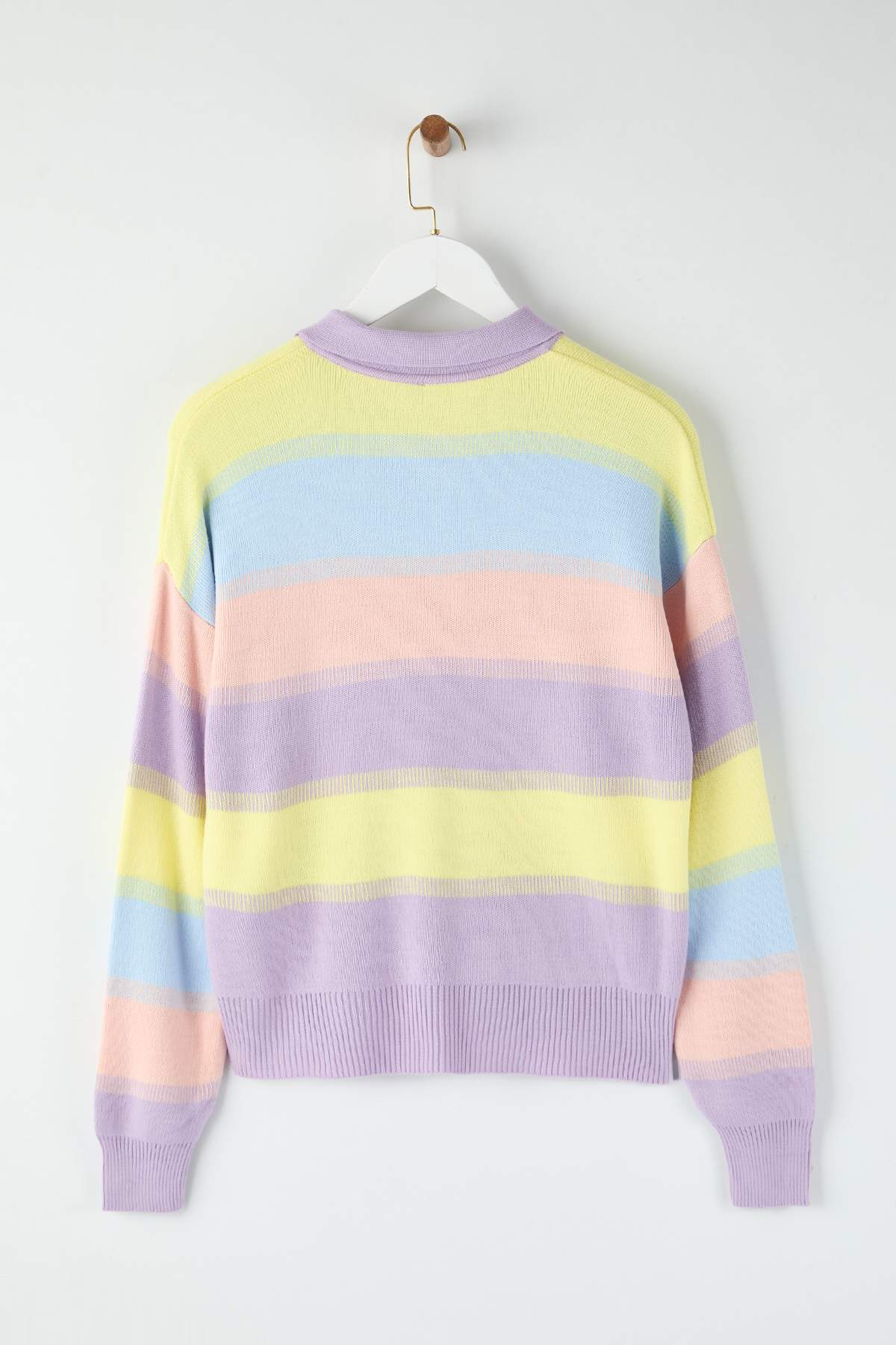 Trendyolmilla  Mavi Renk Bloklu Triko Kazak TWOAW22KZ0193 - Görsel 10