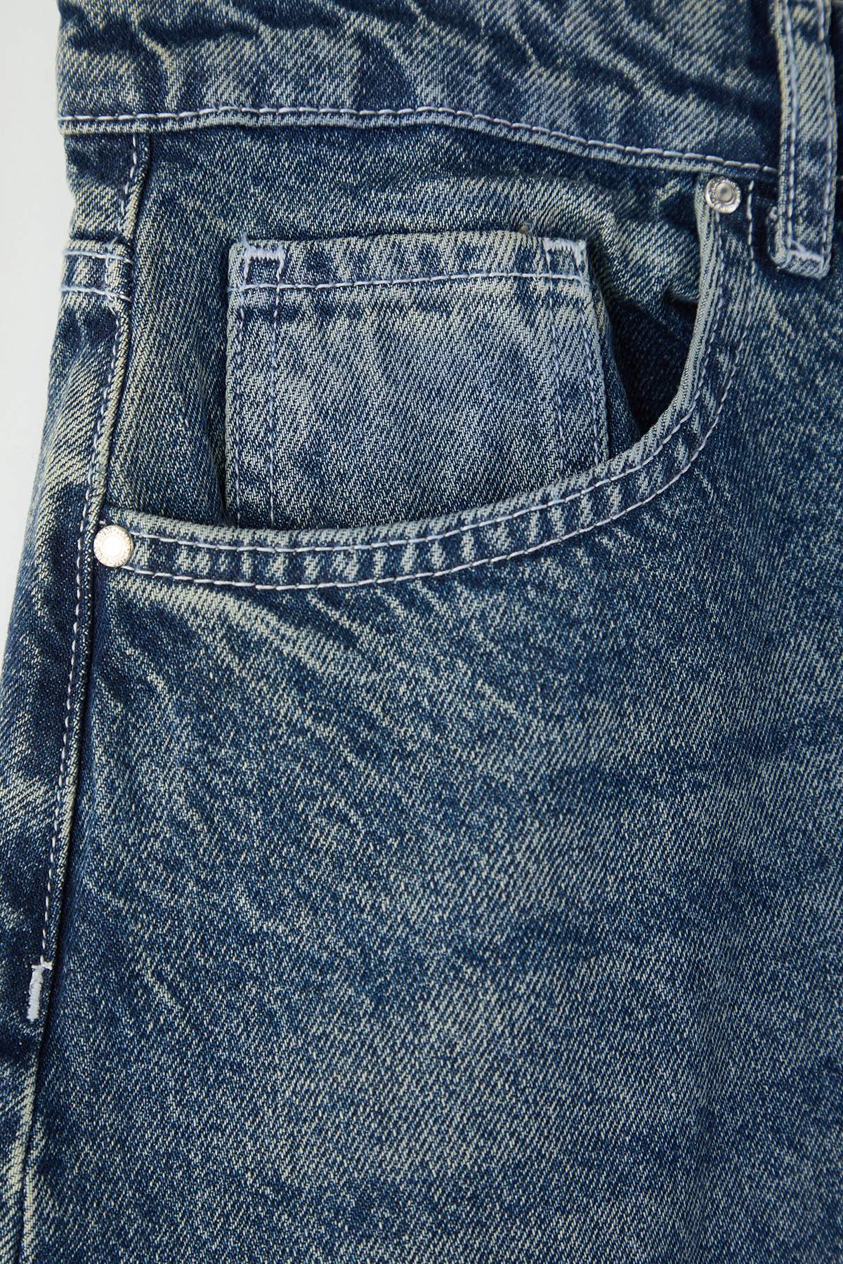 Trendyolmilla  Mavi Yüksek Bel Barrel Baggy %100 Pamuk Non-Stretch Büyük Beden Jeans TBBAW26CJ00043 - Görsel 6