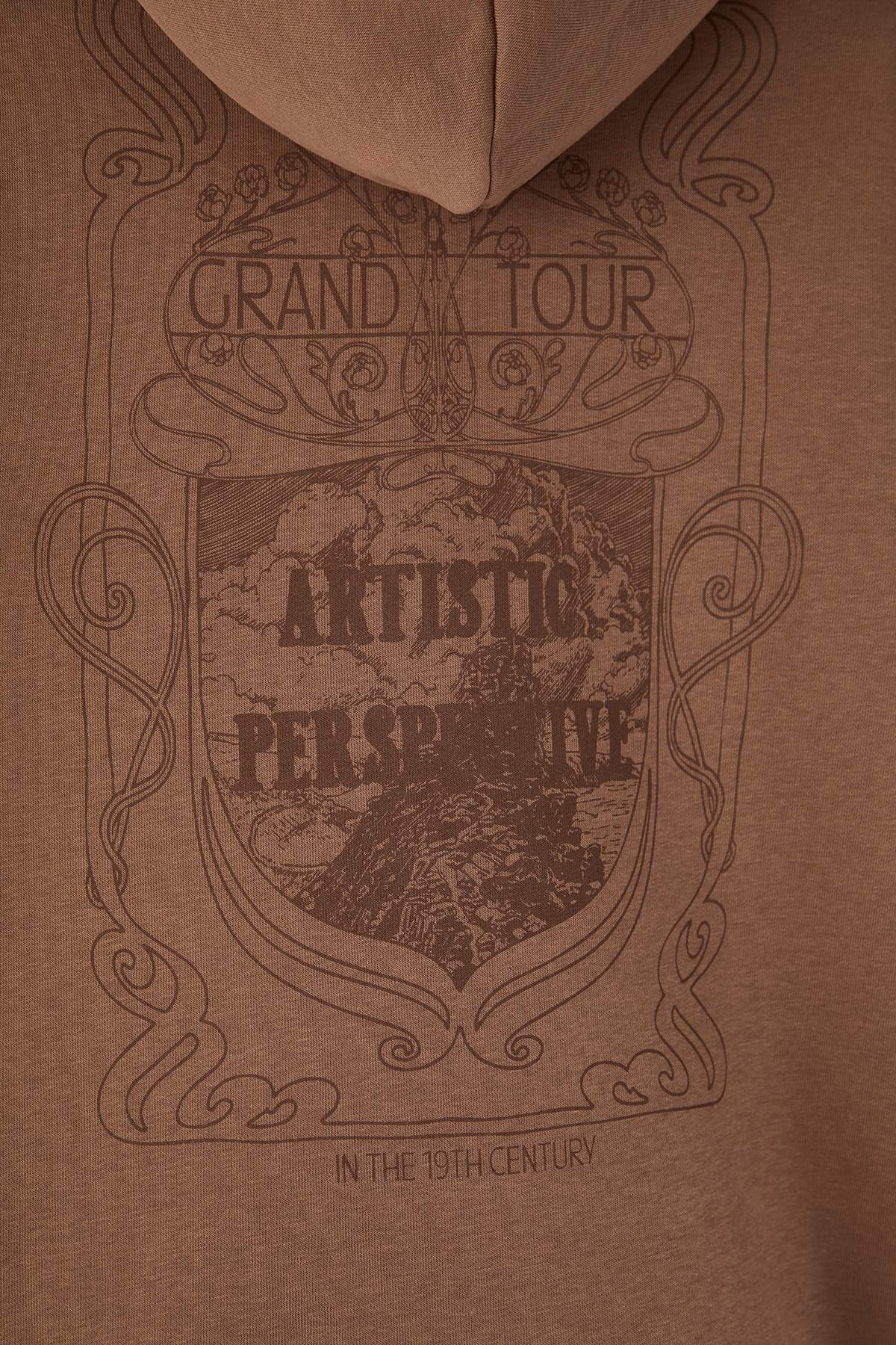 Trendyolmilla  Kahverengi Regular /Normal Kesim Sırt Baskılı Sweatshirt TMNAW20SW0163 - Görsel 6