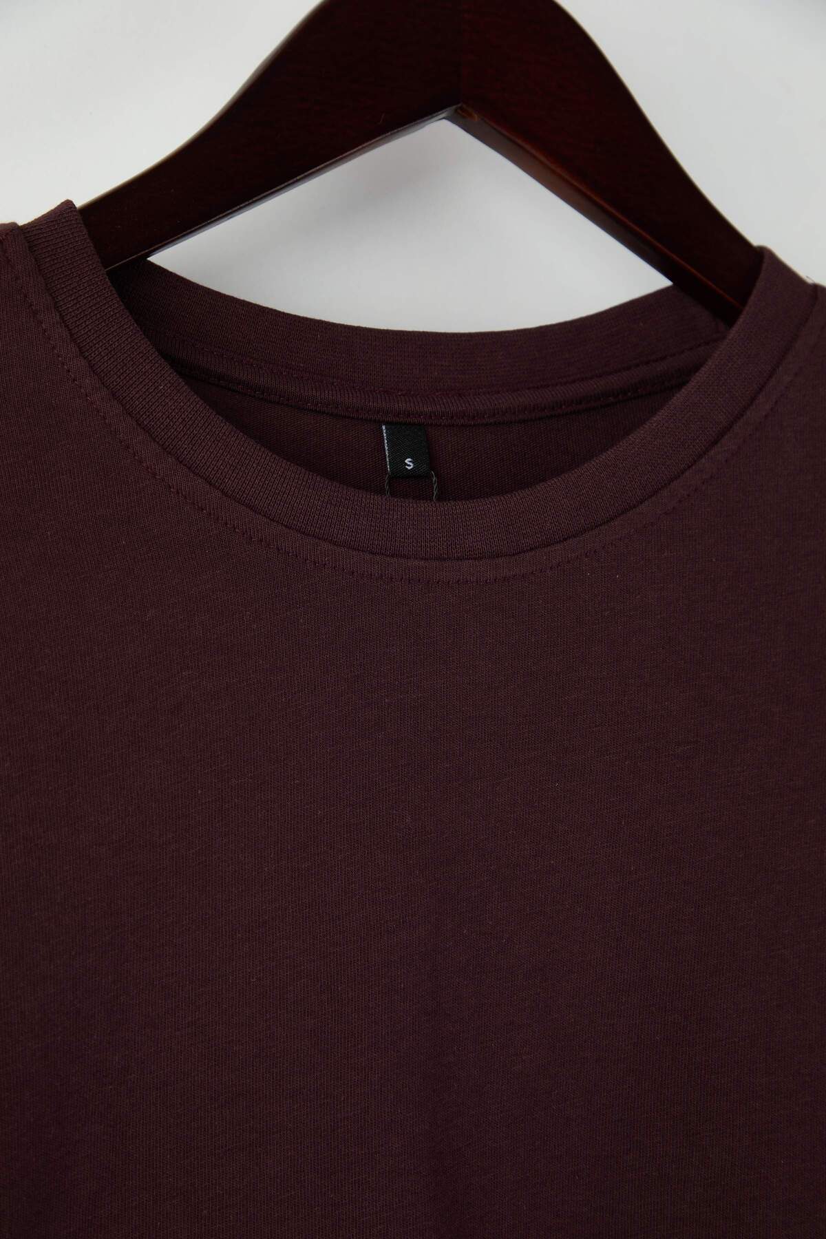 Trendyolmilla  Siyah- Kahverengi- Beyaz Regular/Normal Uzun Kollu 3'lü Basic Paket T-Shirt TMNAW21TS0197 - Görsel 3