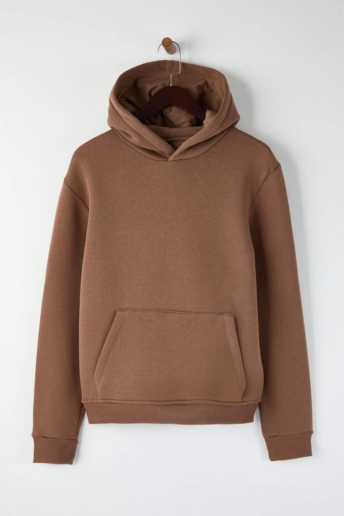 Trendyolmilla  Kahverengi Regular /Normal Kesim Sırt Baskılı Sweatshirt TMNAW20SW0163 - Görsel 8