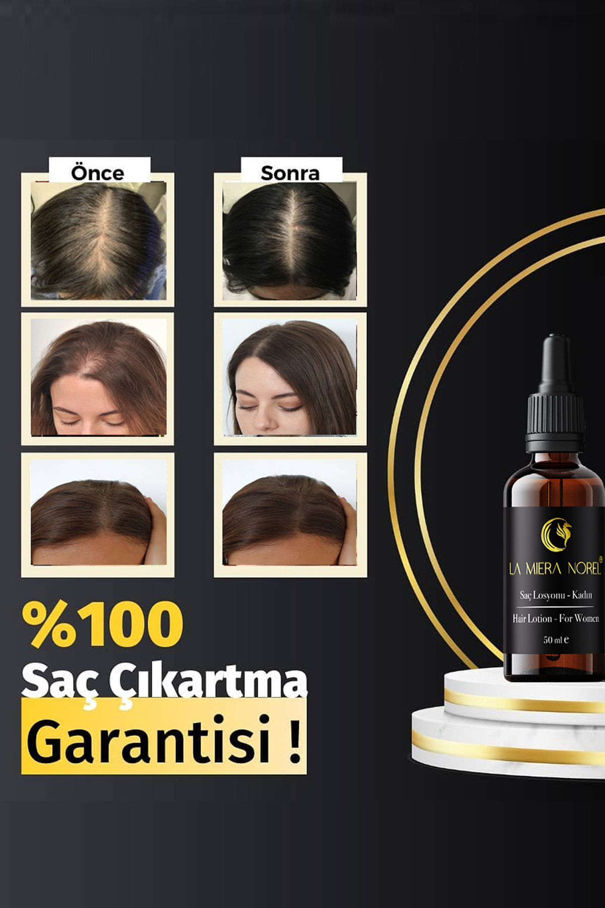 La Miera Norel Saç Dökülmesine Karşı Saç Çıkarıcı Besleyici Onarıcı Saç Gürleştirici Çoğaltıcı Bakım Serumu 50ml