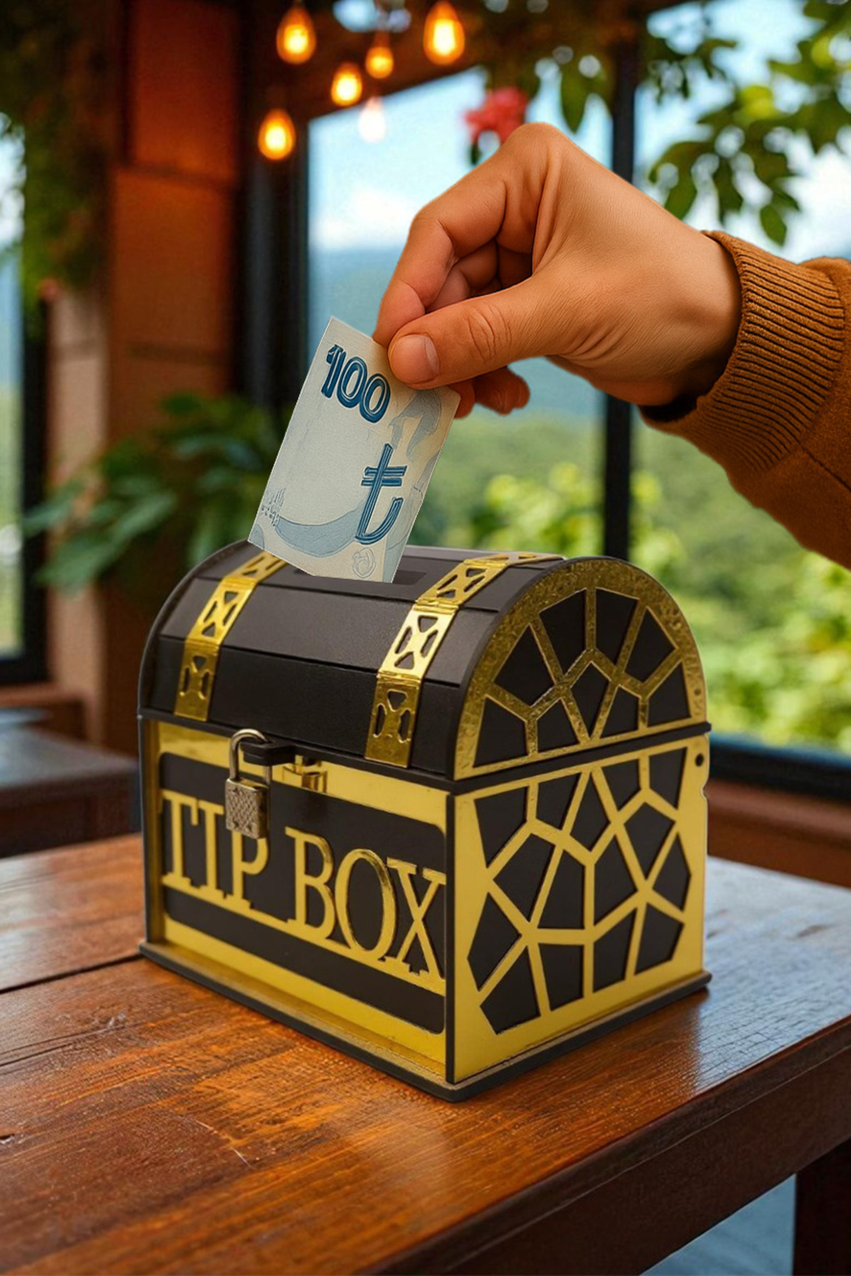 Mezotoys Nomika Tasarım Tip Box- Bahşiş Kutusu - Kumbara “Sandık