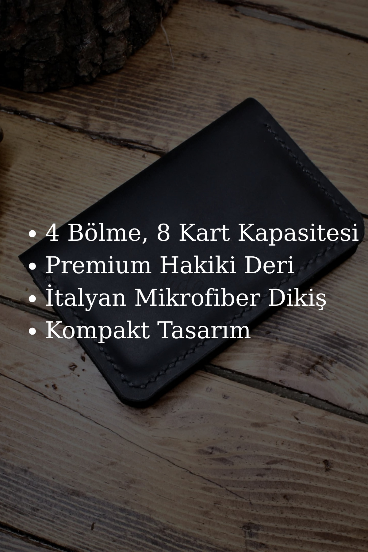 luvo  El Yapımı Hakiki Deri Kartlık İtalyan Dikiş Premium Hakiki Deri - Görsel 5